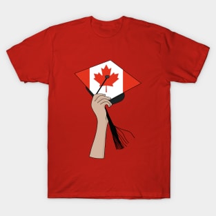 Holding the Square Academic Cap Canada T-Shirt